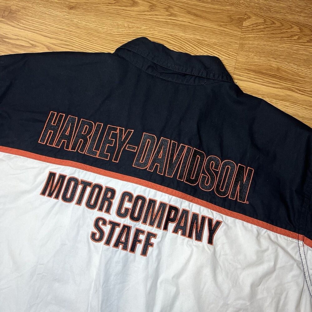 Genuine Harley-Davidson Motor Company Men's Button Up Shirt Long Sleeve 2XL Vtg - Picture 9 of 11